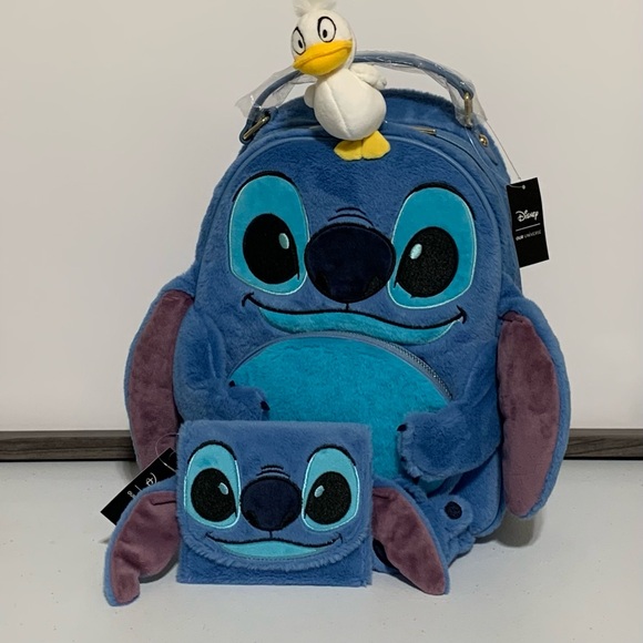 Her Universe Disney Lilo & Stitch Duckling Plush Mini Backpack & Wallet-New - Picture 15 of 16